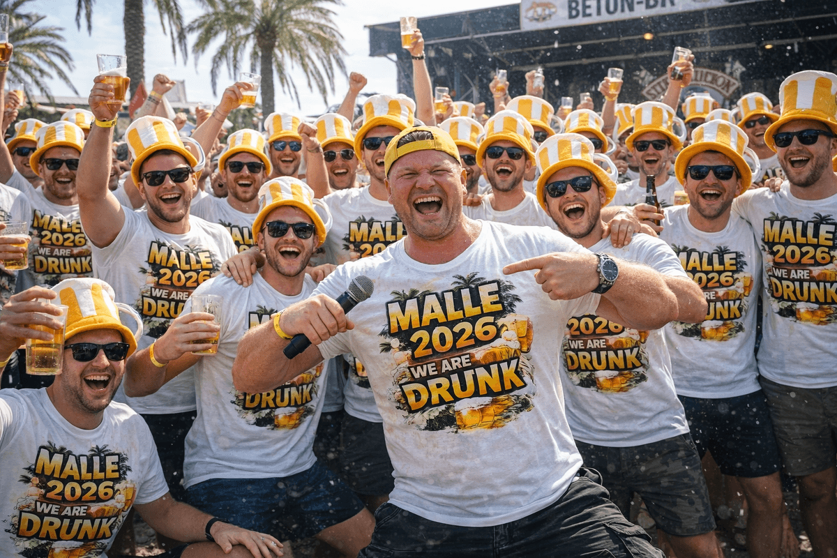 Gruppenfoto mit gleichen Shirts